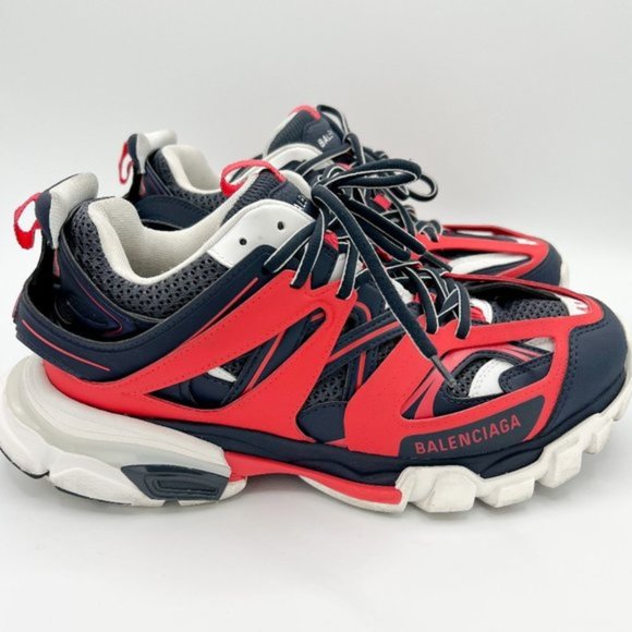 $1350 Men's Balenciaga LED Track Sneakers Blue Red Sz EU 41 US / 8 - Picture 3 of 11